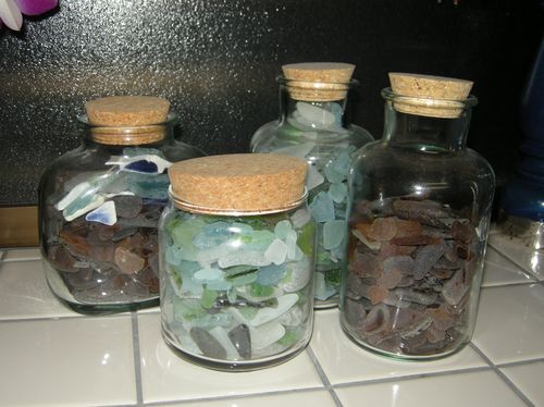 Sea Glass Jars