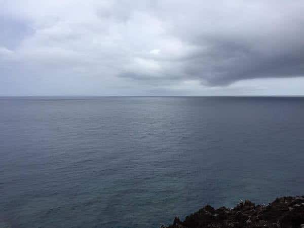 South China sea on the west, and the Pacific Ocean on the East, Cape Hedo