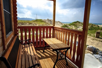 Okuma Cabin Front Porch | Okinawa Hai