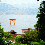 Miyajima-2015,-Mount-Misen,-view-of-the-Floating-Torii-from-the-rail-up-the-mountain-WM