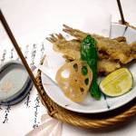 Miyajima-2015,-Miyajima-Grand-Hotel-Arimoto-Hotel,-in-room-dining,-fried-prawns-WM
