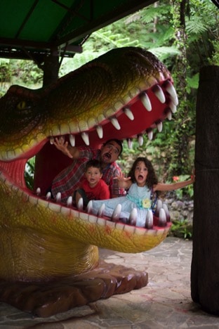 dinopark inside the mouth of a dinosaur