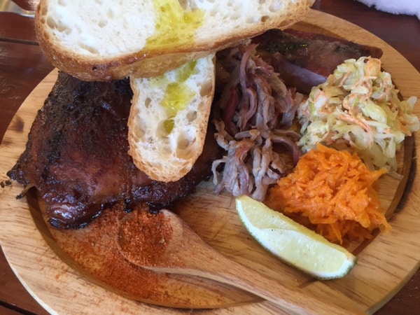 Meal served at Bones BBQ Restaurant, Okinawa